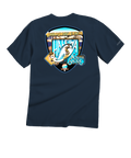 Haleiwa North Shore Signage - Navy Short Sleeve Crewneck T-Shirt