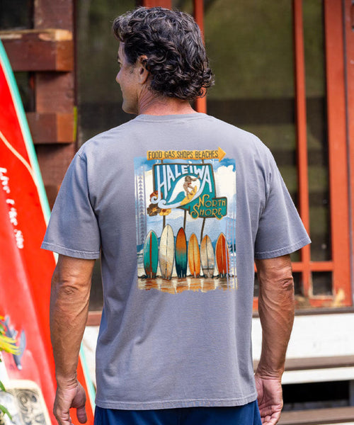Haleiwa Boards - Crater Dyed® Short Sleeve Crewneck T-Shirt